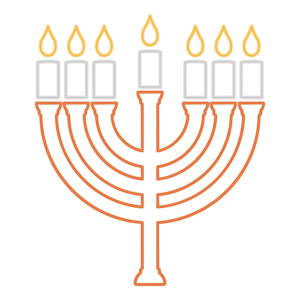 Ícone de menorah isolado —  Vetores de Stock