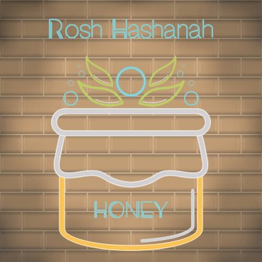 Rosh Hashanah Neon posteri