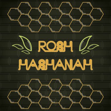 Rosh Hashanah Neon posteri