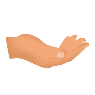 İzole edilmiş insan eli.