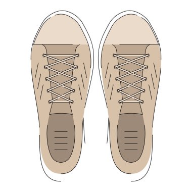 İzole edilmiş beyaz tenis ayakkabıları