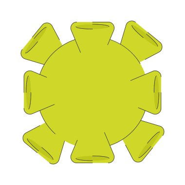 İzole edilmiş yeşil virüs