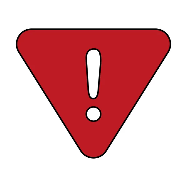 Icona del segnale di avvertimento isolato — Vettoriale Stock
