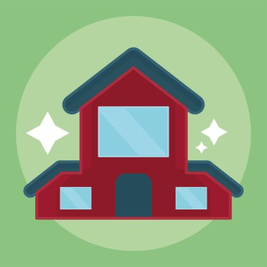 İzole edilmiş temiz ev simgesi