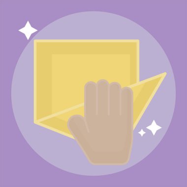 İzole edilmiş temizleme bezi simgesi