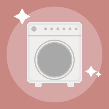 İzole edilmiş çamaşır makinesi simgesi