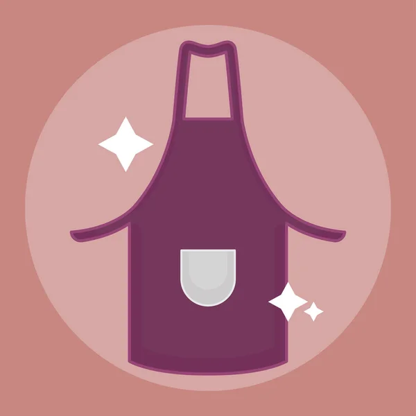 Isolated apron icon — Stock Vector