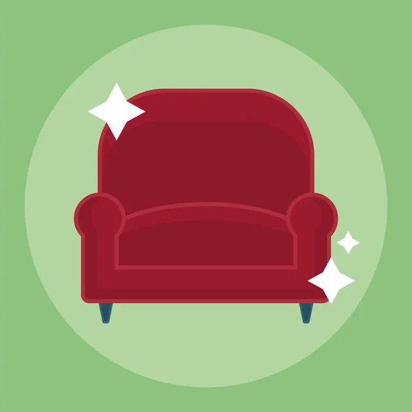 独立清洁扶手椅图标 — 图库矢量图片