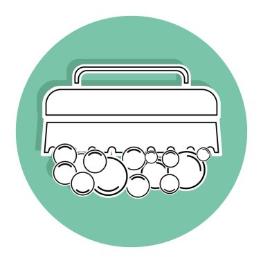 İzole edilmiş temizlik fırçası simgesi