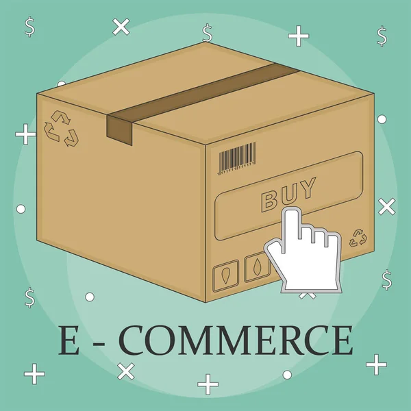 Illustration zum E-Commerce. Internetgeschäft — Stockvektor