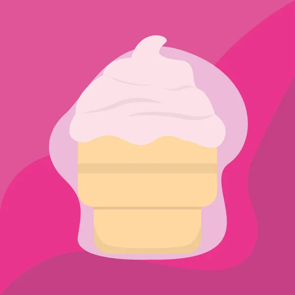 Icona cono gelato isolato — Vettoriale Stock