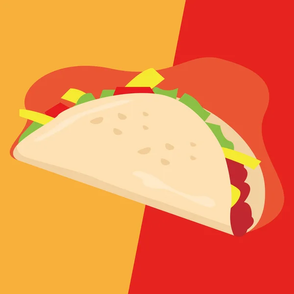 Ізольована taco значок — стоковий вектор