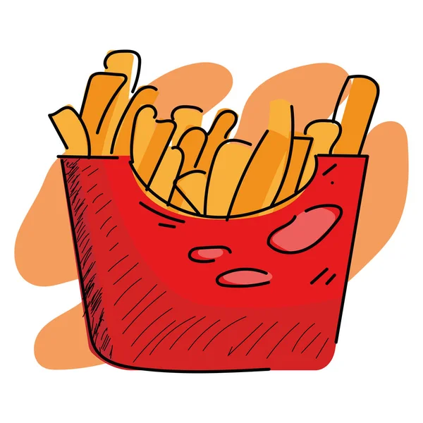 Geïsoleerde frietjes icoon — Stockvector
