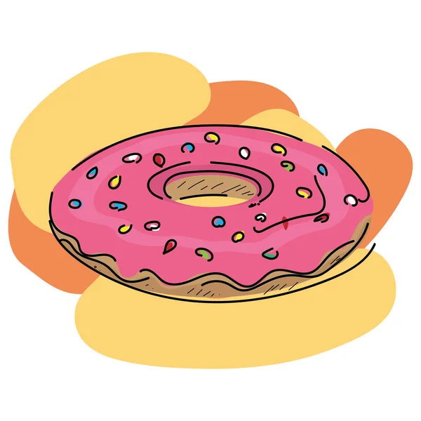 Icono de rosquilla acristalada aislada — Vector de stock