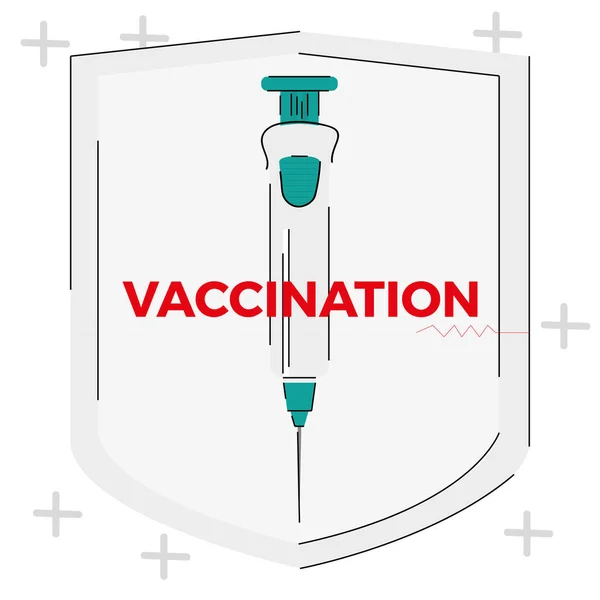 Afiche médico de vacunación — Archivo Imágenes Vectoriales