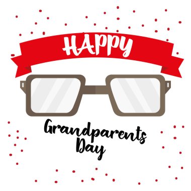 Mutlu büyükanne ve babalar günü kartı