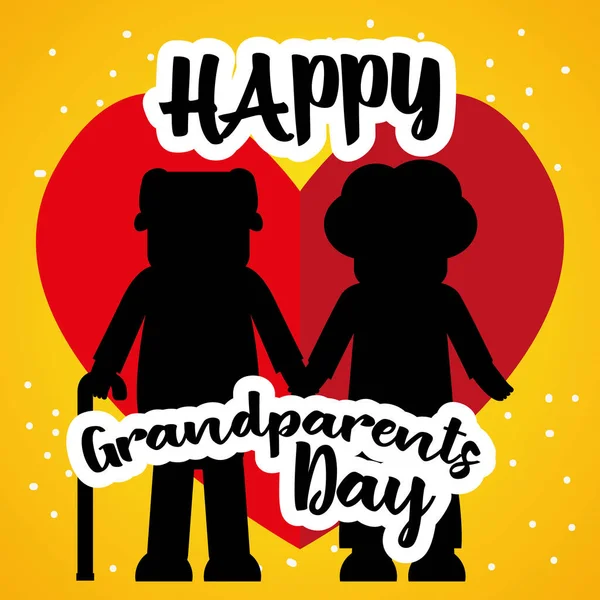 Happy gandparents day card — Stock Vector