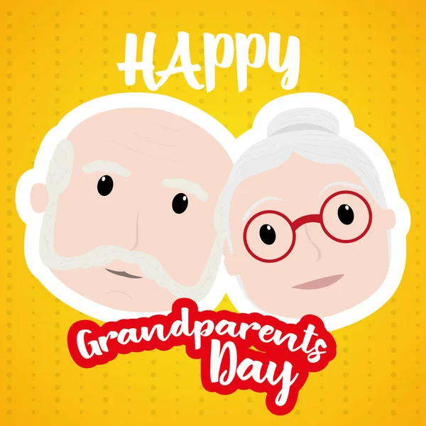 Happy gandparents carte de jour — Image vectorielle