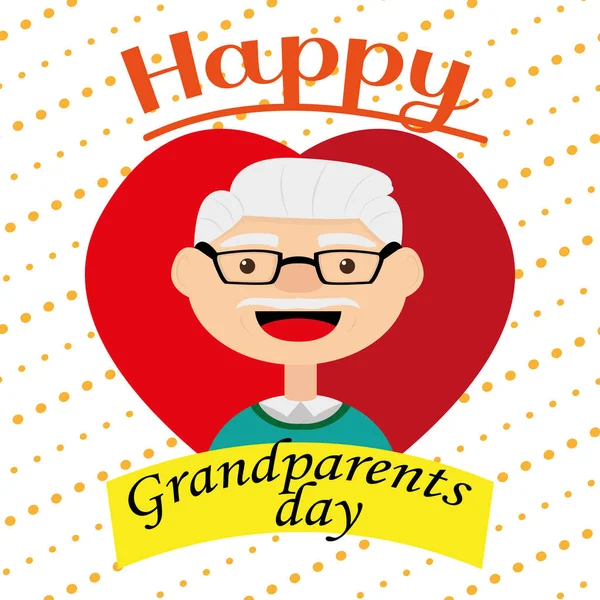 Happy gandparents day card — Stock Vector