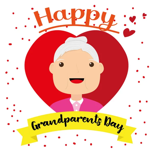 Happy gandparents day card — Stock Vector