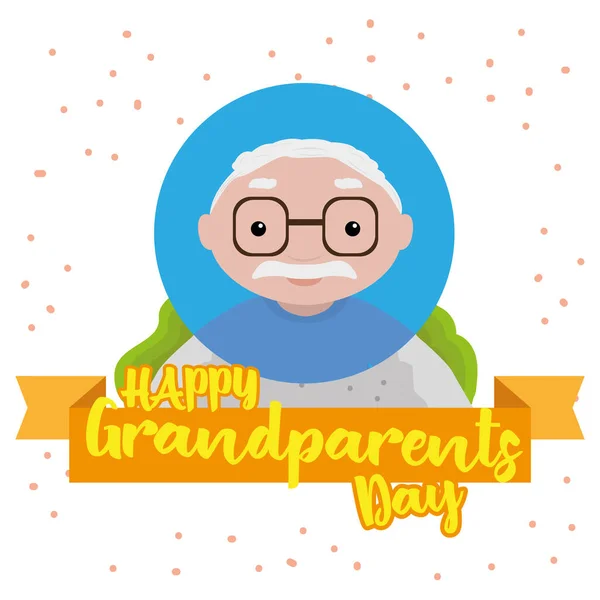 Glückliche Großeltern-Tageskarte — Stockvektor