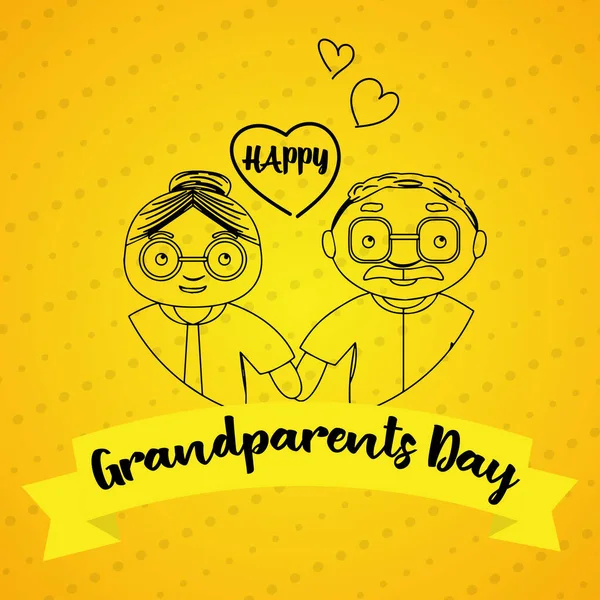 Happy gandparents day card — Stock Vector