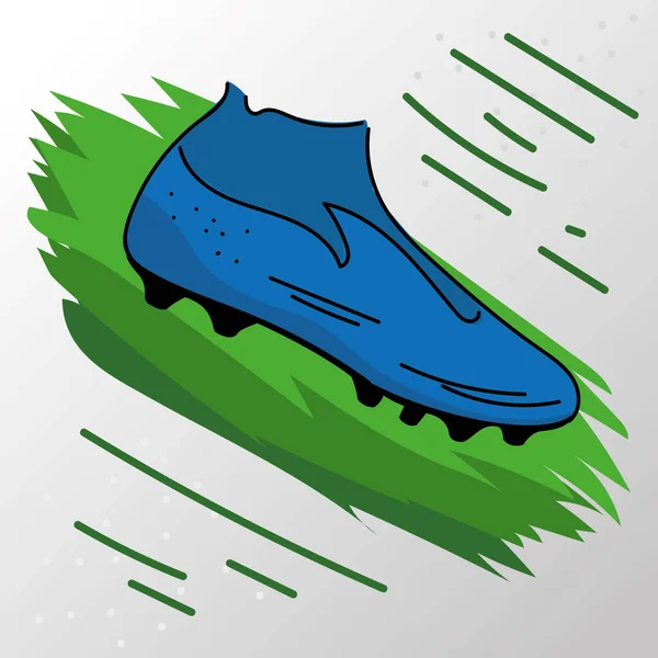 Boceto de un zapato de fútbol — Vector de stock