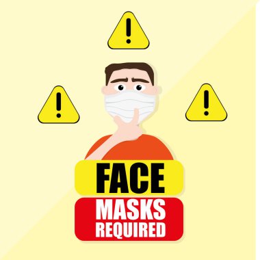 Yüz maskesi gerekli poster