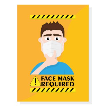 Yüz maskesi gerekli poster