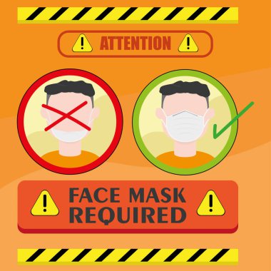 Yüz maskesi gerekli poster