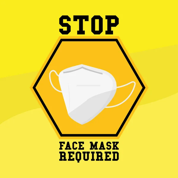 Face mask required poster — Stock Vector