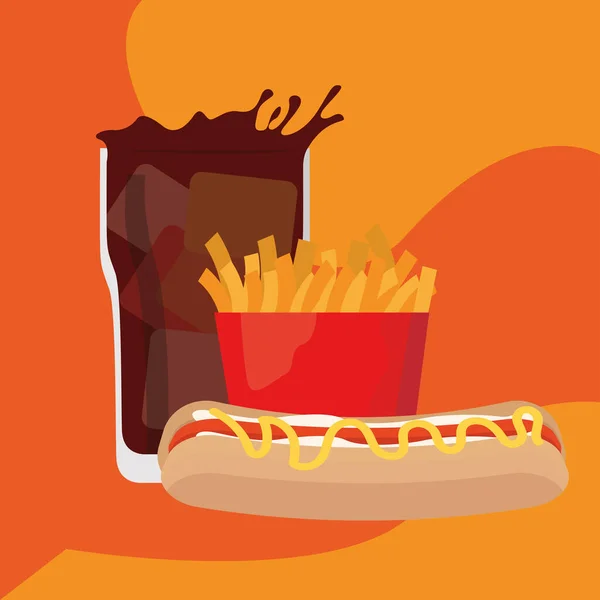 Fast-Food-Illustration — Stockvektor