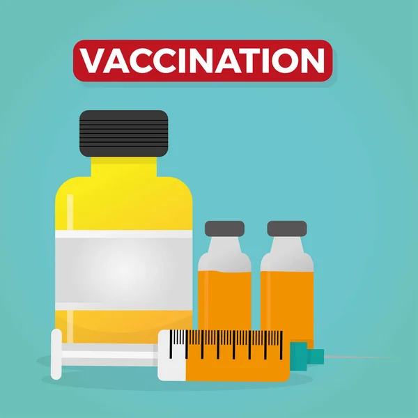 Медицинский плакат с вакцинацией — стоковый вектор