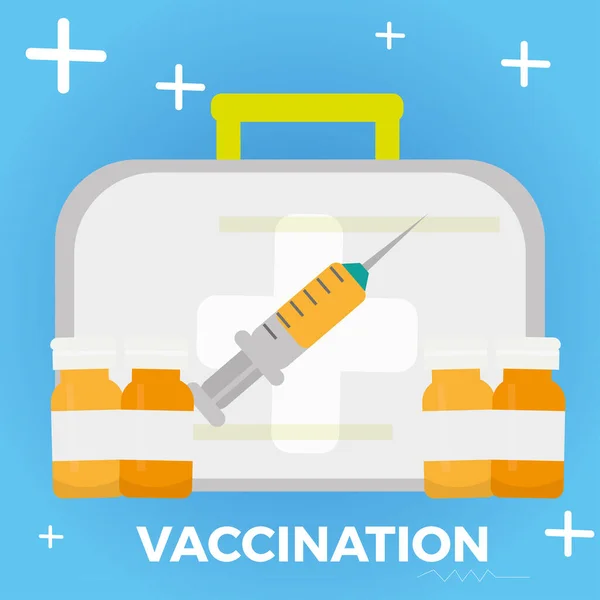 Läkaraffisch för vaccinering — Stock vektor