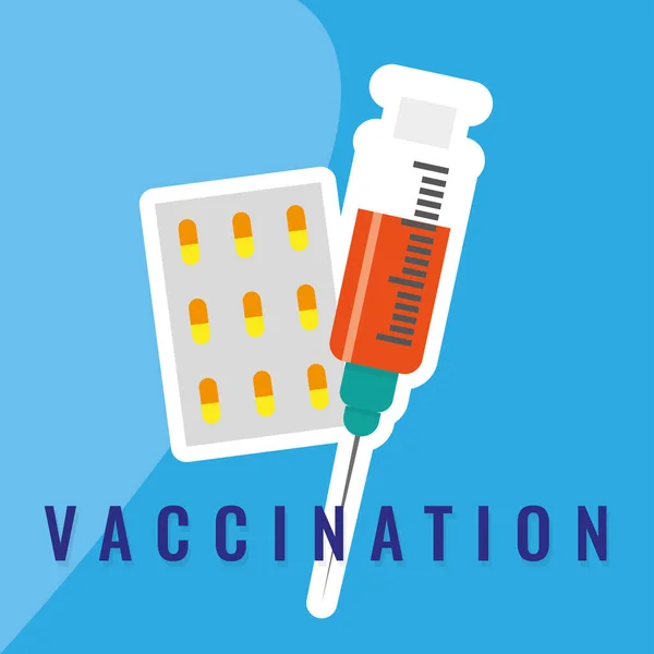 Medische poster voor vaccinatie — Stockvector