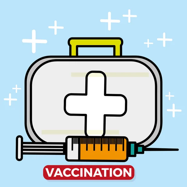 Вакцинація медичний плакат — стоковий вектор