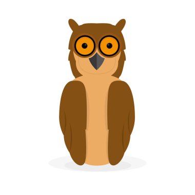 İzole baykuş simgesi