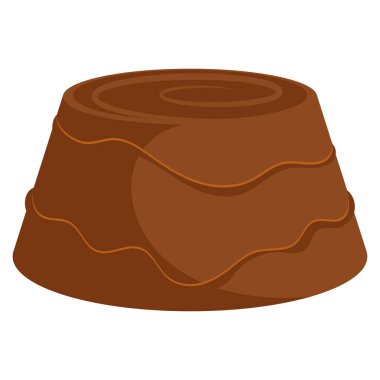 Yuvarlak çikolatalı şeker. Vektör illüstrasyonu