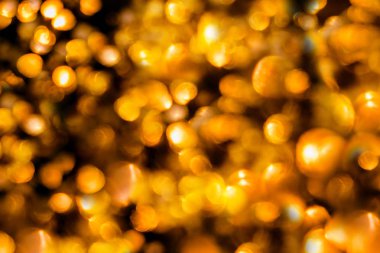 Altın soyut bokeh arka plan. Gece ışıkları.