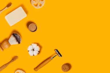 Ekolojik ekip kullanıma hazır. Sıfır atık. Düz metin kopyalama alanı.