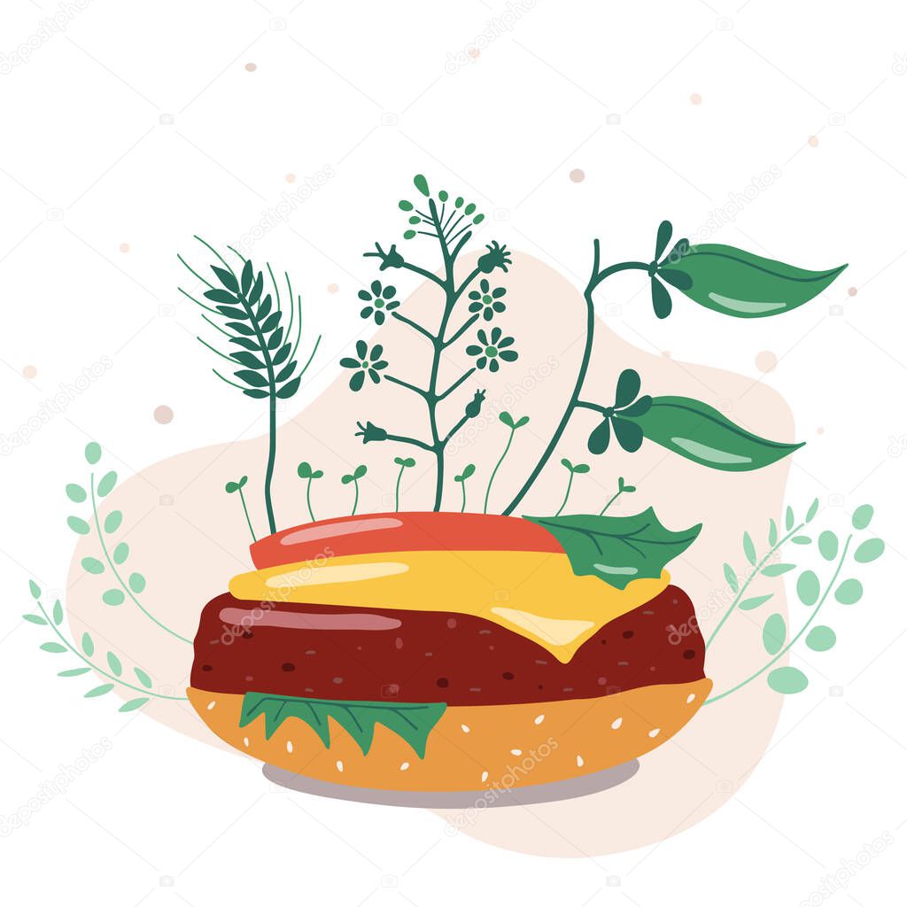 Plant-based meat concept.