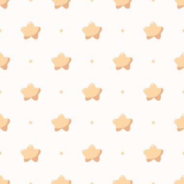 Sarı yıldızlı, pürüzsüz bebek deseni.