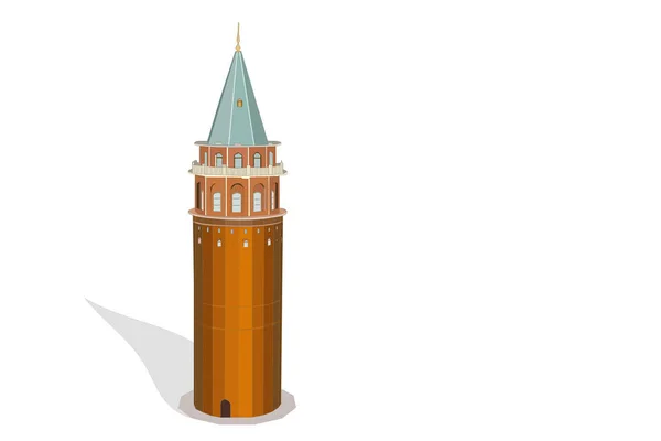 Torre Histórica Galata Imagen Vectorial Torre Galata Situada Distrito Galata — Vector de stock