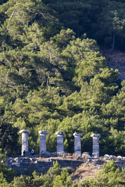 Priene Cidade Antiga Priene Antiga Cidade Ionia Priene Fica Perto — Fotografia de Stock