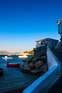Samos Adası. Yunanistan. Doğa arka planı. 