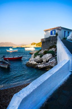 Samos Adası. Yunanistan. Doğa arka planı. 