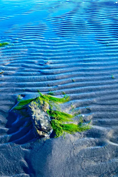 Golf Zand Zee Natuur Patroon Achtergrond — Stockfoto