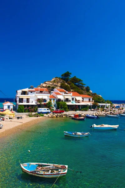 Samos Adası. Yunanistan. Doğa arka planı. 