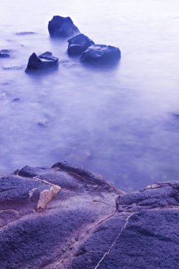 Seascape. Doğa manzara fotoğrafçılığı. uzun pozlama fotoğrafçılığı.