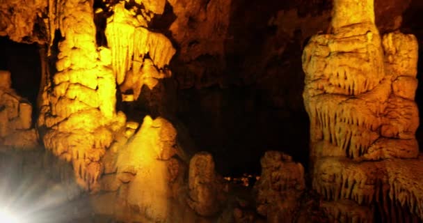 Jeskynní Formace Tokat Turkiye Jeskyně Ballica Jihozápadně Tokatu Jednou Nejznámějších — Stock video